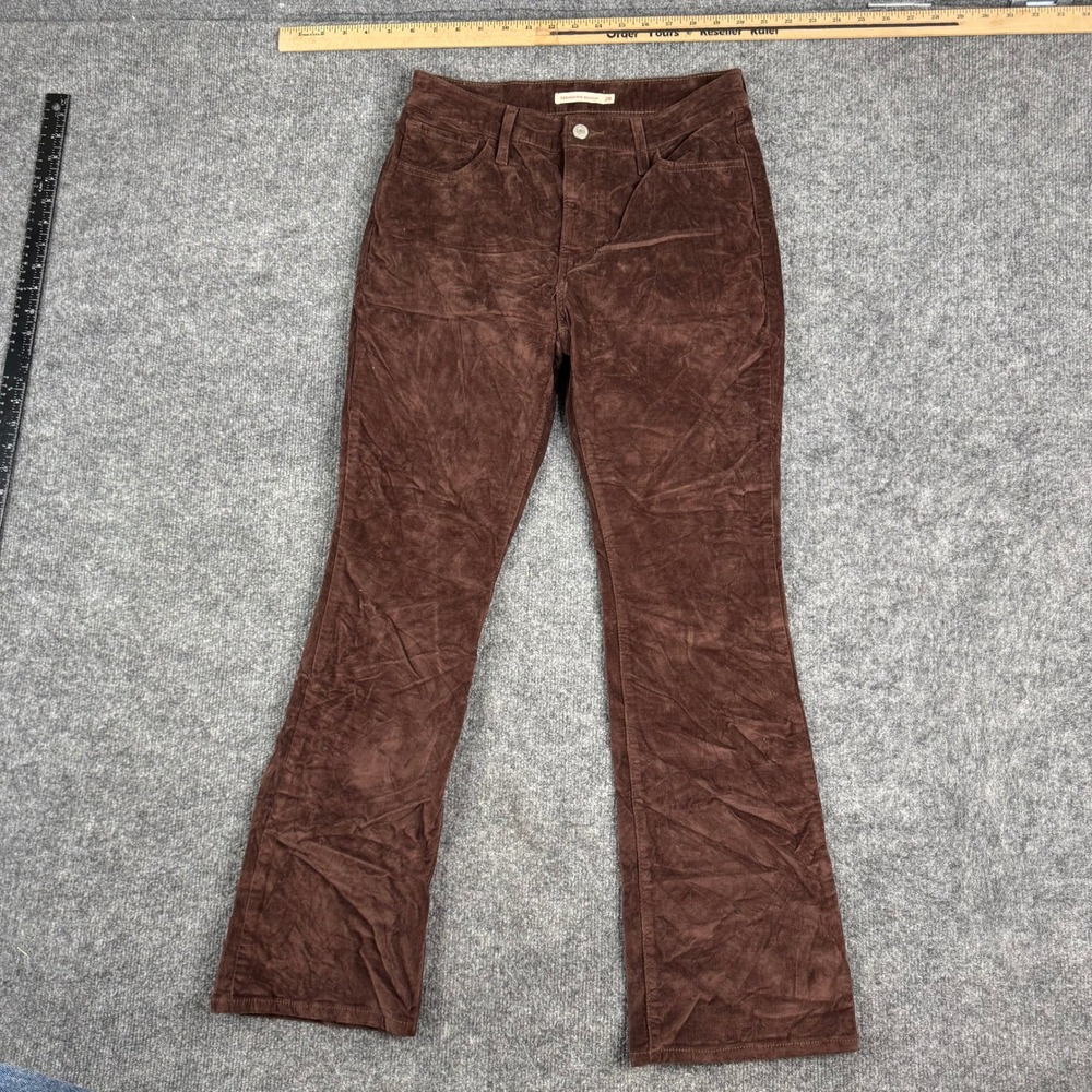 Levi's Pants Womens 28 Brown 725 High Rise Bootcut Corduroy Stretch Casual 24597